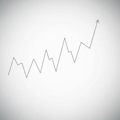 Bitcoin price chart showing upward trend